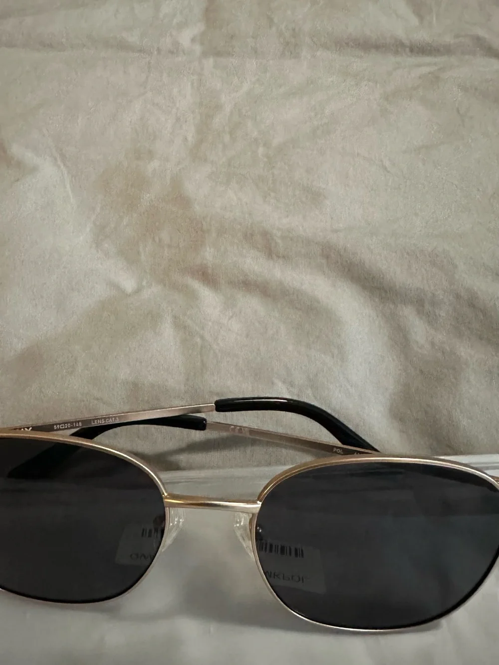 Pola Quay Jezabell Gold Frame Sunglasses with Black Lenses and Black Temple Tips
